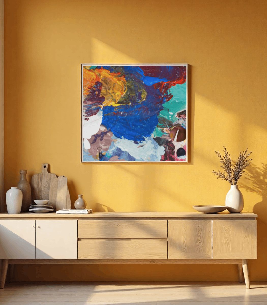 patrat cu fundal abstract 1 Tablou Canvas Patrat - imagine 1