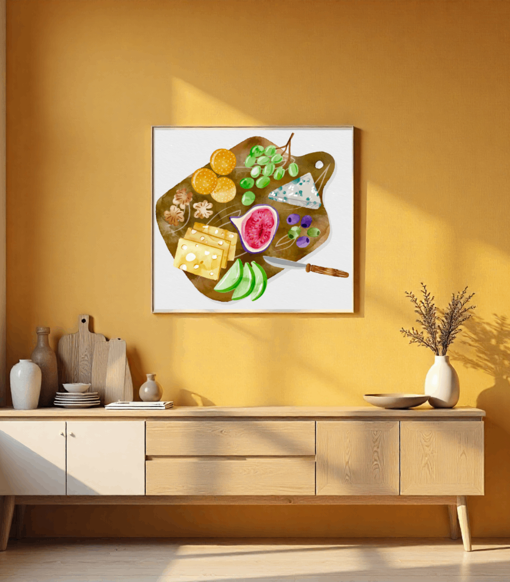 patrat cu fundal alimente 1 Tablou Canvas Patrat - imagine 1