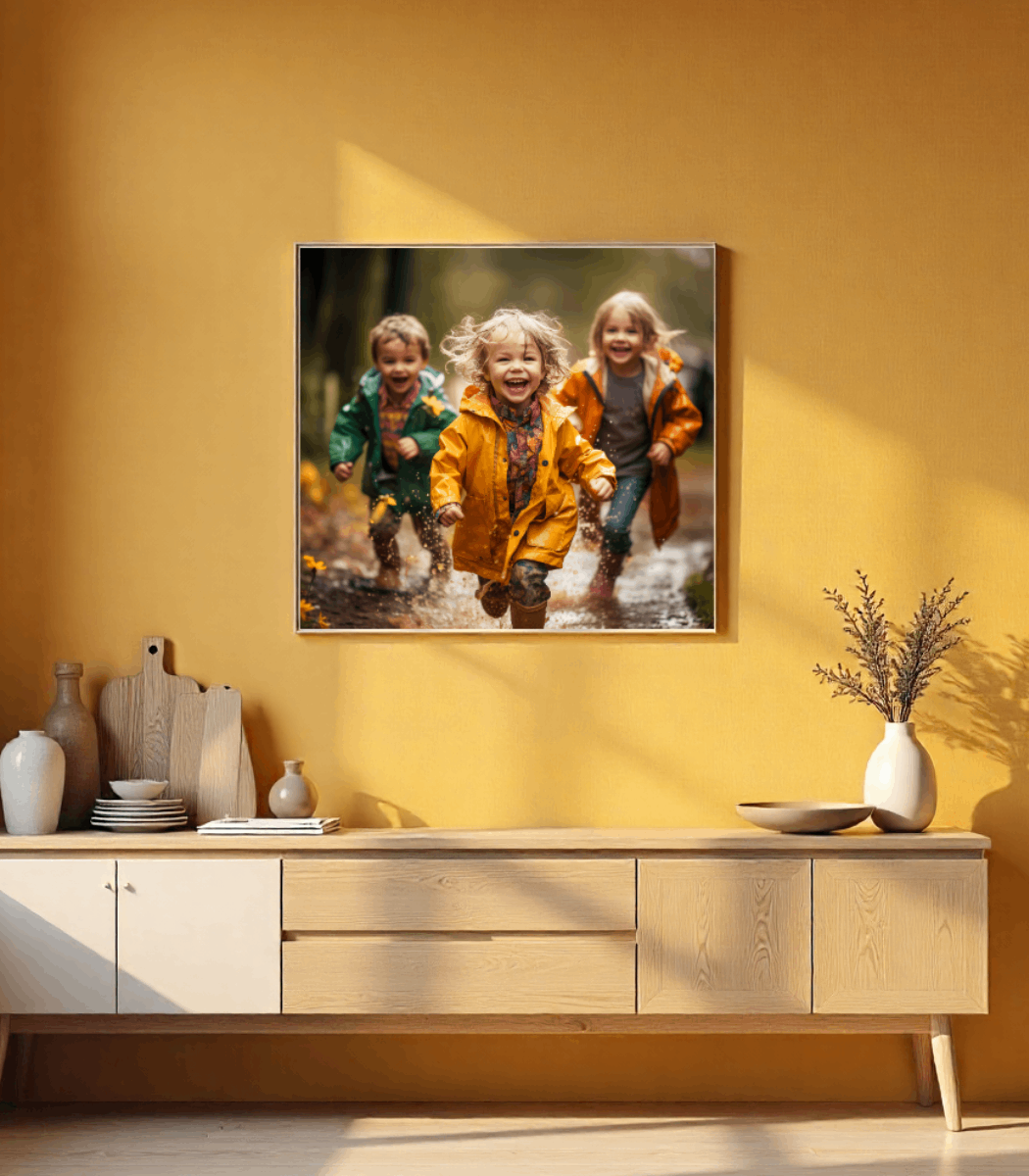 patrat cu fundal copii 1 Tablou Canvas Patrat - imagine 1