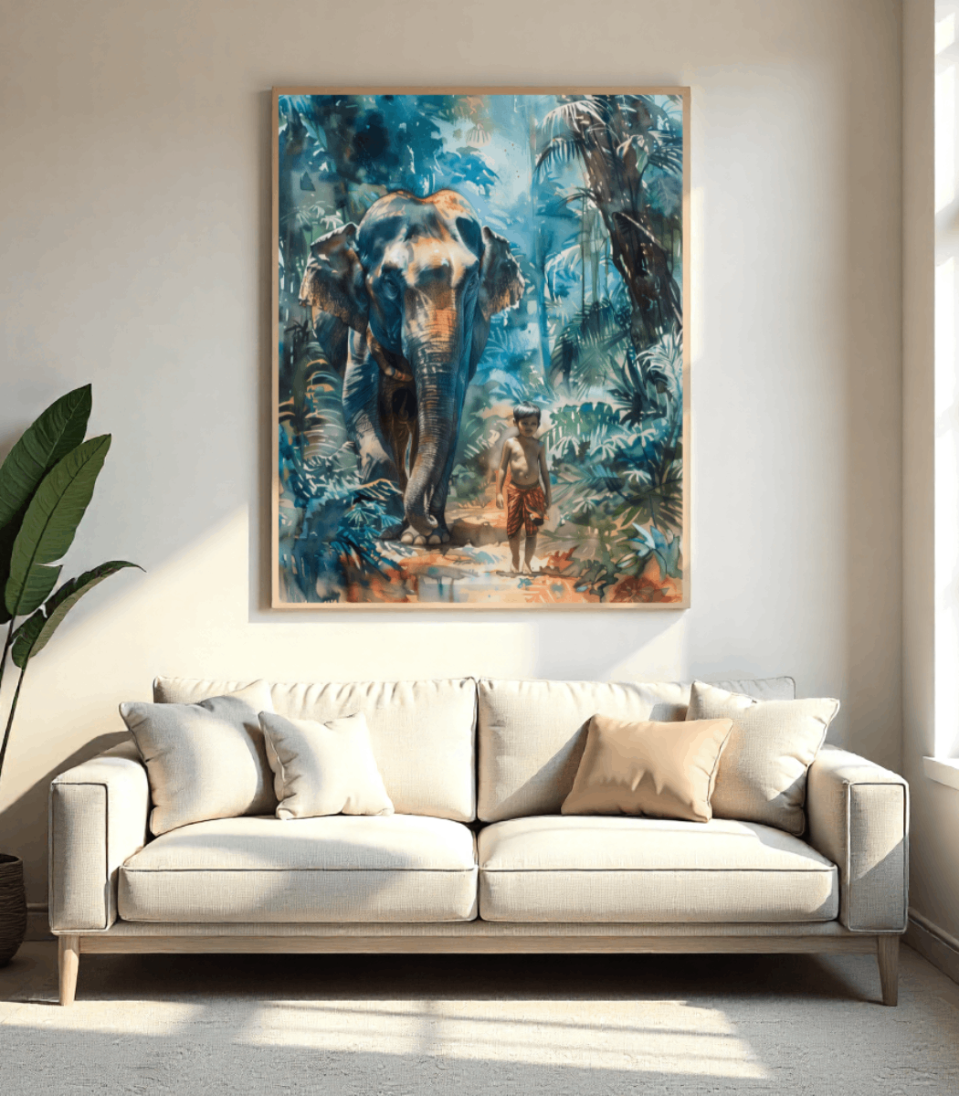 vertical cu fundal animale 1 Tablou Canvas Vertical - imagine 1