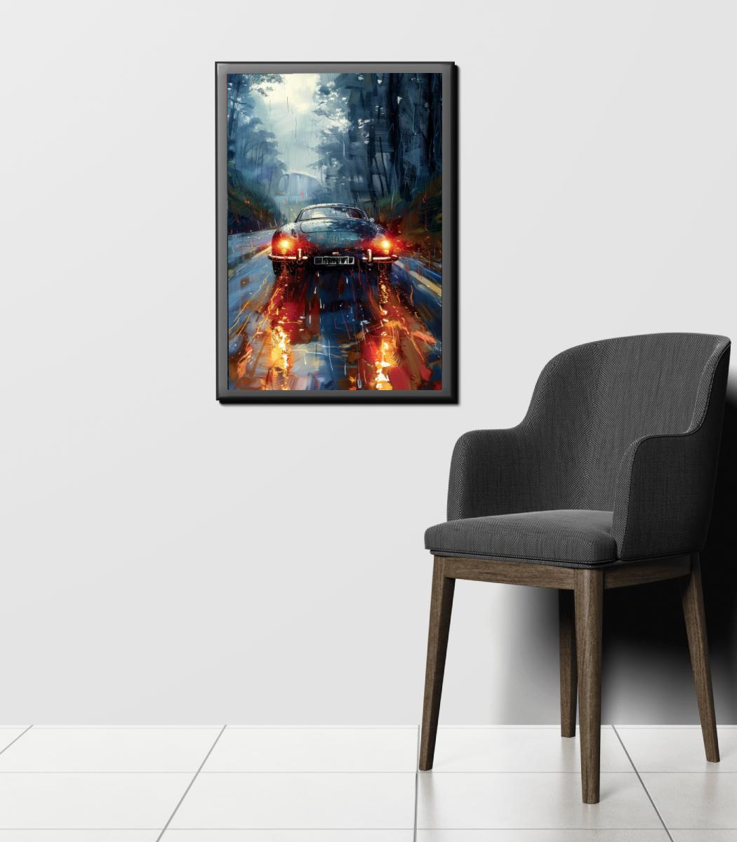 vertical cu fundal masini 1 Tablou Canvas Vertical - imagine 1